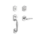 Baldwin Reserve DCWESXDECRTAR260 Double Cylinder Westcliff Handleset with Right Hand Decorative Lever and Traditional Arch Rose with 6AL Latch and Dual Strike Bright Chrome Finish - Right Hand - NA