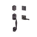 Baldwin Reserve DCWESXDECRTSR112 Double Cylinder Westcliff Handleset with Right Hand Decorative Lever and Traditional Square Rose with 6AL Latch and Dual Strike Venetian Bronze Finish - Right Hand - NA