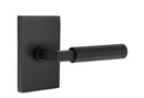Emtek Select L-Square Faceted Brass Modern Lever with Modern Rectangular Rosette