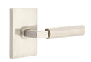 Emtek Select L-Square Faceted Brass Modern Lever with Modern Rectangular Rosette