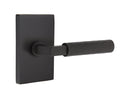 Emtek Select, L-Square Hammered Lever, Modern Rectangular Rosette