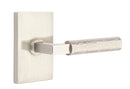 Emtek Select, L-Square Hammered Lever, Modern Rectangular Rosette