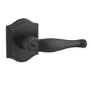 Baldwin Reserve ENDECTAR112 Entry Left Hand Decorative Lever and Traditional Arch Rose with 6AL Latch and Dual Strike Venetian Bronze Finish - Left Hand - Brass