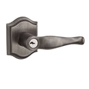 Baldwin Reserve ENDECTAR152 Entry Right Hand Decorative Lever and Traditional Arch Rose with 6AL Latch and Dual Strike Matte Antique Nickel Finish - Right Hand - Brass
