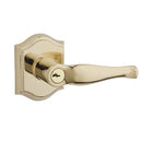 Baldwin Reserve ENDECTAR260 Entry Right Hand Decorative Lever and Traditional Arch Rose with 6AL Latch and Dual Strike Bright Chrome Finish - Right Hand - Brass