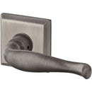 Baldwin Reserve ENDECTSR152 Entry Right Hand Decorative Lever and Traditional Square Rose with 6AL Latch and Dual Strike Matte Antique Nickel Finish - Right Hand - Brass