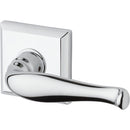 Baldwin Reserve ENDECTSR260 Entry Right Hand Decorative Lever and Traditional Square Rose with 6AL Latch and Dual Strike Bright Chrome Finish - Right Hand - Brass