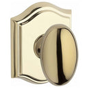 Baldwin Reserve ENELLTAR003 Entry Ellipse Knob and Traditional Arch Rose with 6AL Latch and Dual Strike Lifetime Brass Finish - Lifetime Brass - Brass