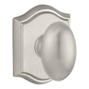 Baldwin Reserve ENELLTAR150 Entry Ellipse Knob and Traditional Arch Rose with 6AL Latch and Dual Strike Satin Nickel Finish - Satin Nickel - Brass