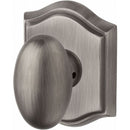 Baldwin Reserve ENELLTAR152 Entry Ellipse Knob and Traditional Arch Rose with 6AL Latch and Dual Strike Matte Antique Nickel Finish - Matte Antique Nickel - Brass