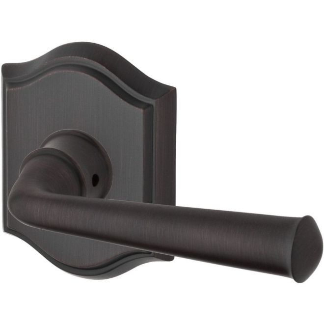 Baldwin Reserve ENFEDTAR112 Entry Right Hand Federal Lever and Traditional Arch Rose with 6AL Latch and Dual Strike Venetian Bronze Finish - Right Hand - Brass