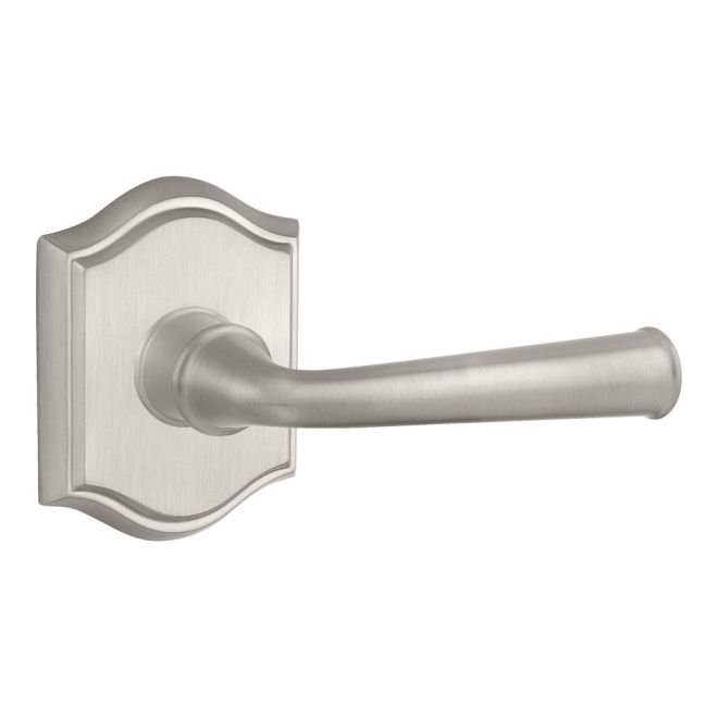 Baldwin Reserve ENFEDTAR150 Entry Right Hand Federal Lever and Traditional Arch Rose with 6AL Latch and Dual Strike Satin Nickel Finish - Right Hand - Brass