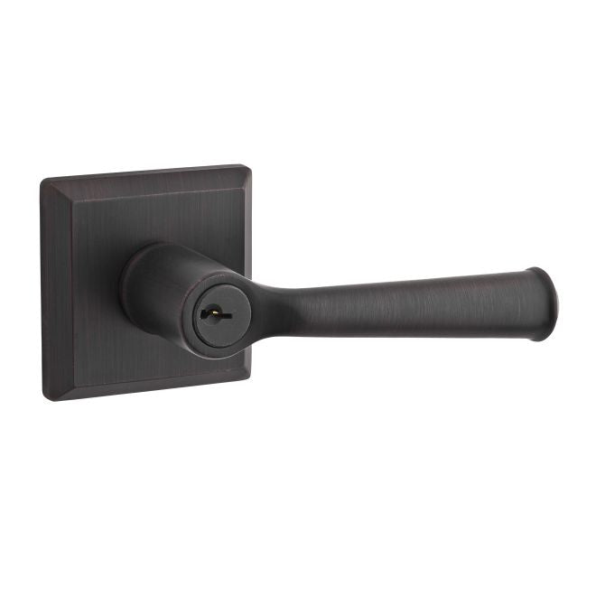 Baldwin Reserve ENFEDTSR112 Right Hand Entry Federal Lever and Traditional Square Rose with 6AL Latch and Dual Strike Venetian Bronze Finish - Right Hand - Brass