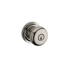 Baldwin Reserve ENROUTRR141 Entry Round Knob and Traditional Round Rose with 6AL Latch and Dual Strike Bright Nickel Finish - Bright Nickel - Brass