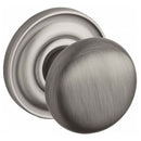 Baldwin Reserve ENROUTRR152 Entry Round Knob and Traditional Round Rose with 6AL Latch and Dual Strike Matte Antique Nickel Finish - Matte Antique Nickel - Brass