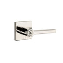Baldwin Reserve ENSQUCSR141 Entry Square Lever and Contemporary Square Rose with 6AL Latch and Dual Strike Bright Nickel Finish - NA - Brass
