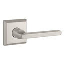 Baldwin Reserve ENSQUTSR150 Entry Square Lever and Traditional Square Rose with 6AL Latch and Dual Strike Satin Nickel Finish - NA - Brass