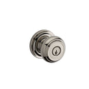 Baldwin Reserve ENTRATRR141 Entry Traditional Knob and Traditional Round Rose with 6AL Latch and Dual Strike Bright Nickel Finish - Bright Nickel - Brass