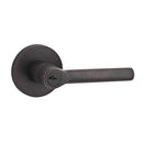 Baldwin Reserve ENTUBCRR112 Entry Tube Lever and Contemporary Round Rose with 6AL Latch and Dual Strike Venetian Bronze Finish - NA - Brass
