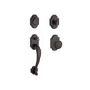 Baldwin Reserve FDADIXRUSRAR481 Full Dummy Adirondack Handleset Rustic Knob and Rustic Arch Rose Dark Bronze Finish - NA - NA