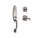 Baldwin Reserve FDCHEXCURLTAR152 Full Dummy Chesapeake Handleset Left Hand Curve Lever and Traditional Arch Rose Matte Antique Nickel Finish - Left Hand - NA