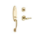 Baldwin Reserve FDCHEXDECLTAR003 Full Dummy Chesapeake Handleset Left Hand Decorative Lever and Traditional Arch Rose Lifetime Brass Finish - Left Hand - NA