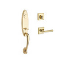 Baldwin Reserve FDCHEXFEDRTSR003 Full Dummy Chesapeake Handleset Right Hand Federal Lever and Traditional Square Rose Lifetime Brass Finish - Right Hand - NA