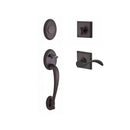 Baldwin Reserve FDCOLXCURRTSR112 Full Dummy Columbus Handleset Right Hand Curve Lever and Traditional Square Rose Venetian Bronze Finish - Right Hand - NA