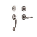Baldwin Reserve FDCOLXDECRTAR152 Full Dummy Columbus Handleset Right Hand Decorative Lever and Traditional Arch Rose Matte Antique Nickel Finish - Right Hand - NA