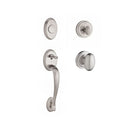 Baldwin Reserve FDCOLXELLTRR150 Full Dummy Columbus Handleset Ellipse Knob and Traditional Round Rose Satin Nickel Finish - NA - NA