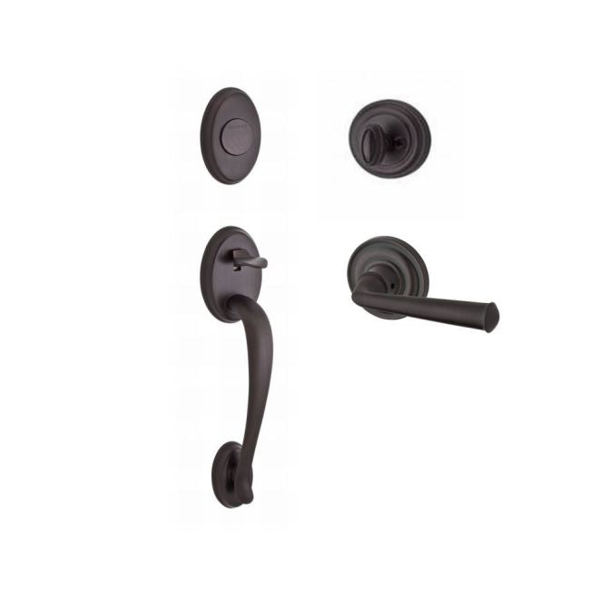 Baldwin Reserve FDCOLXFEDRTRR112 Full Dummy Columbus Handleset Right Hand Federal Lever and Traditional Round Rose Venetian Bronze Finish - Right Hand - NA