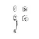 Baldwin Reserve FDCOLXROUTAR260 Full Dummy Columbus Handleset Round Knob and Traditional Arch Rose Bright Chrome Finish - NA - NA