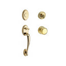 Baldwin Reserve FDCOLXROUTRR003 Full Dummy Columbus Handleset Round Knob and Traditional Round Rose Lifetime Brass Finish - NA - NA