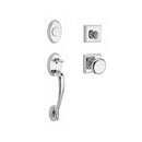 Baldwin Reserve FDCOLXROUTSR260 Full Dummy Columbus Handleset Round Knob and Traditional Square Rose Bright Chrome Finish - NA - NA