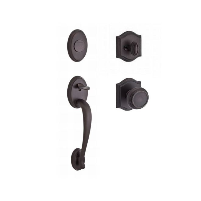 Baldwin Reserve FDCOLXTRATAR112 Full Dummy Columbus Handleset Traditional Knob and Traditional Arch Rose Venetian Bronze Finish - NA - NA