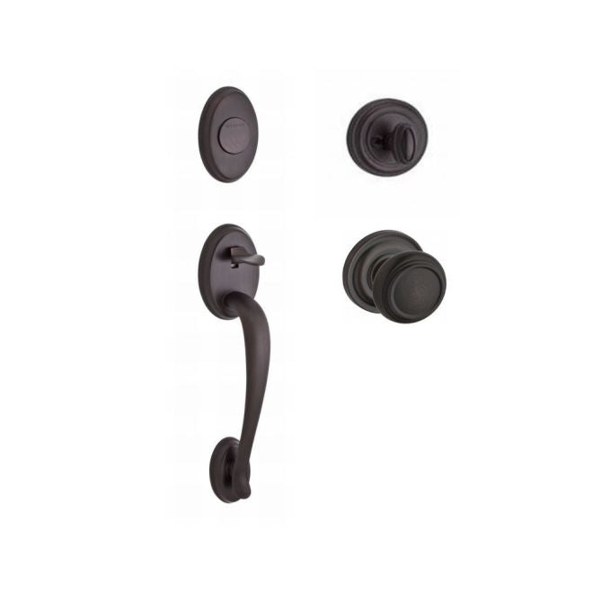 Baldwin Reserve FDCOLXTRATRR112 Full Dummy Columbus Handleset Traditional Knob and Traditional Round Rose Venetian Bronze Finish - NA - NA