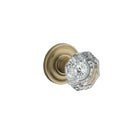 Baldwin Reserve FDCRYTRR049 Full Dummy Crystal Knob and Traditional Round Rose Matte Brass and Black Finish - Matte Brass and Black - Brass
