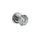Baldwin Reserve FDCRYTRR260 Full Dummy Crystal Knob and Traditional Round Rose Bright Chrome Finish - Bright Chrome - Brass