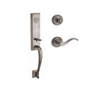 Baldwin Reserve FDDELXCURRTRR152 Full Dummy Del Mar Handleset Right Hand Curve Lever and Traditional Round Rose Matte Antique Nickel Finish - Right Hand - NA