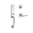 Baldwin Reserve FDDELXDECLTAR260 Full Dummy Del Mar Handleset Left Hand Decorative Lever and Traditional Arch Rose Bright Chrome Finish - Left Hand - NA
