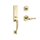 Baldwin Reserve FDDELXDECRTAR003 Full Dummy Del Mar Handleset Right Hand Decorative Lever and Traditional Arch Rose Lifetime Brass Finish - Right Hand - NA