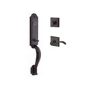 Baldwin Reserve FDELIXCURRTSR112 Full Dummy Elizabeth Handleset Right Hand Curve Lever and Traditional Square Rose Venetian Bronze Finish - Right Hand - NA