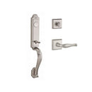 Baldwin Reserve FDELIXDECLTSR150 Full Dummy Elizabeth Handleset Left Hand Decorative Lever and Traditional Square Rose Satin Nickel Finish - Left Hand - NA