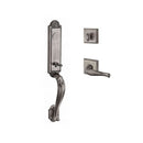 Baldwin Reserve FDELIXDECRTSR152 Full Dummy Elizabeth Handleset Right Hand Decorative Lever and Traditional Square Rose Matte Antique Nickel Finish - Right Hand - NA