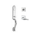 Baldwin Reserve FDELIXDECRTSR260 Full Dummy Elizabeth Handleset Right Hand Decorative Lever and Traditional Square Rose Bright Chrome Finish - Right Hand - NA