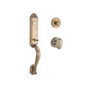 Baldwin Reserve FDELIXELLTRR049 Full Dummy Elizabeth Handleset Ellipse Knob and Traditional Round Rose Matte Brass and Black Finish - NA - NA