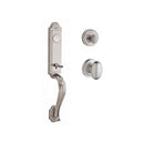 Baldwin Reserve FDELIXELLTRR150 Full Dummy Elizabeth Handleset Ellipse Knob and Traditional Round Rose Satin Nickel Finish - NA - NA