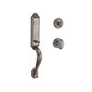 Baldwin Reserve FDELIXELLTRR152 Full Dummy Elizabeth Handleset Ellipse Knob and Traditional Round Rose Matte Antique Nickel Finish - NA - NA