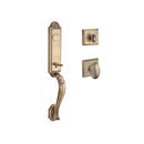 Baldwin Reserve FDELIXELLTSR049 Full Dummy Elizabeth Handleset Ellipse Knob and Traditional Square Rose Matte Brass and Black Finish - NA - NA