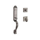 Baldwin Reserve FDELIXELLTSR152 Full Dummy Elizabeth Handleset Ellipse Knob and Traditional Square Rose Matte Antique Nickel Finish - NA - NA